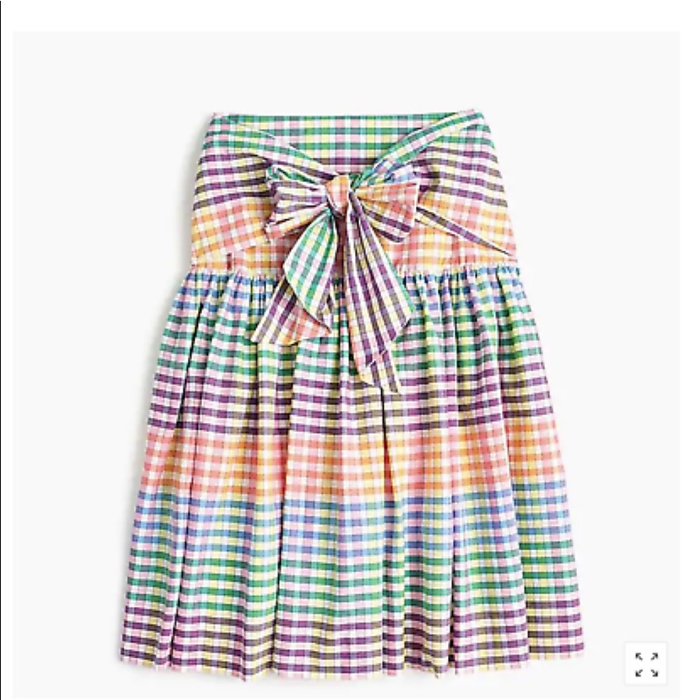 ⭐️New with tag⭐️J.Crew Tie-front skirt in rainbow
